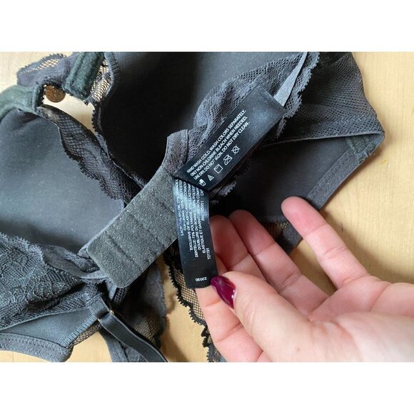 Natori "cherry blossom" convertible bra lace underwire gray BNWOT - Picture 6 of 7